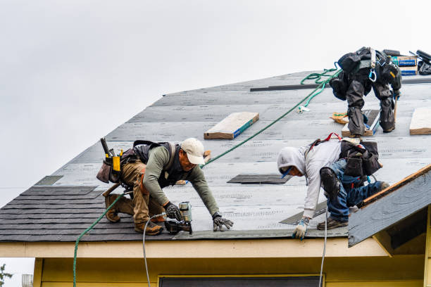 Professional Roofing technician working in Westhampton, NY